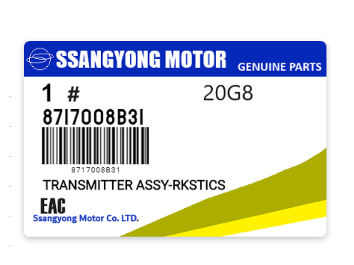 Llave Remoto Ssangyong 87170-08B31 Actyon, Rexton Original (Usado) - Imagen 2