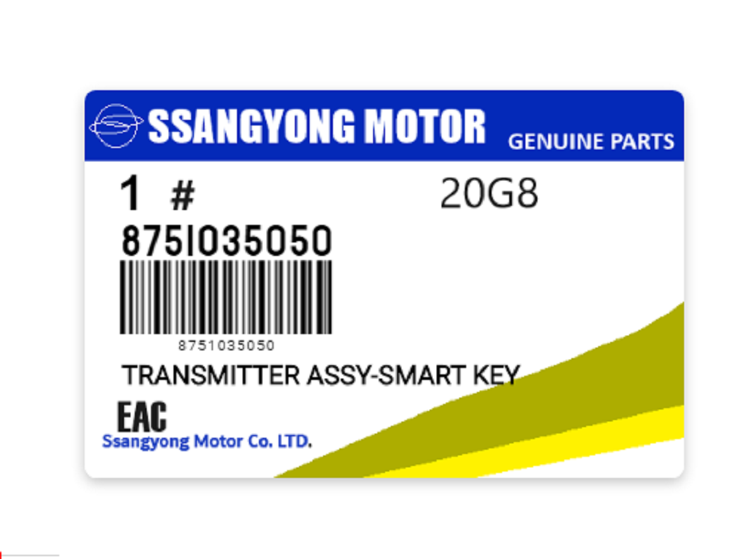Llave Remoto Ssangyong Tivoli Korando 87510-35050 Original (Usado) - Imagen 4