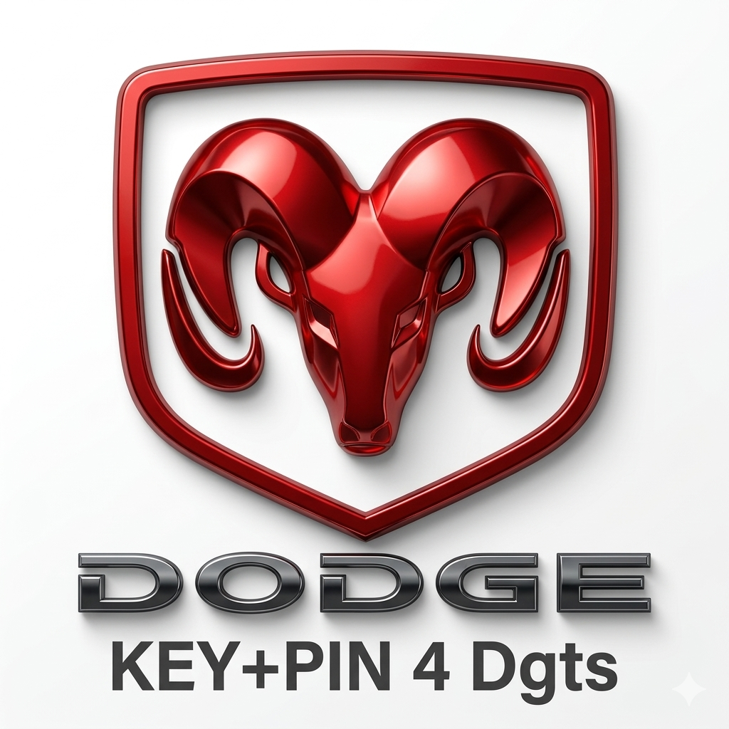DODGE KEY +PIN 4 Dígitos 1990 - 2020
